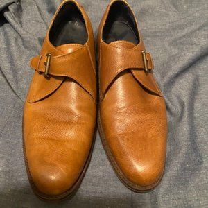 Cole Haan Leather Tan textured Monk Strap oxfords size 10
